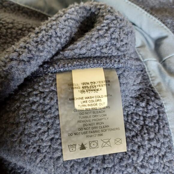 Title Nine Women Callitrix Fleece Pullover Jacket Blue Brown Long Sleeve S - Picture 5 of 7